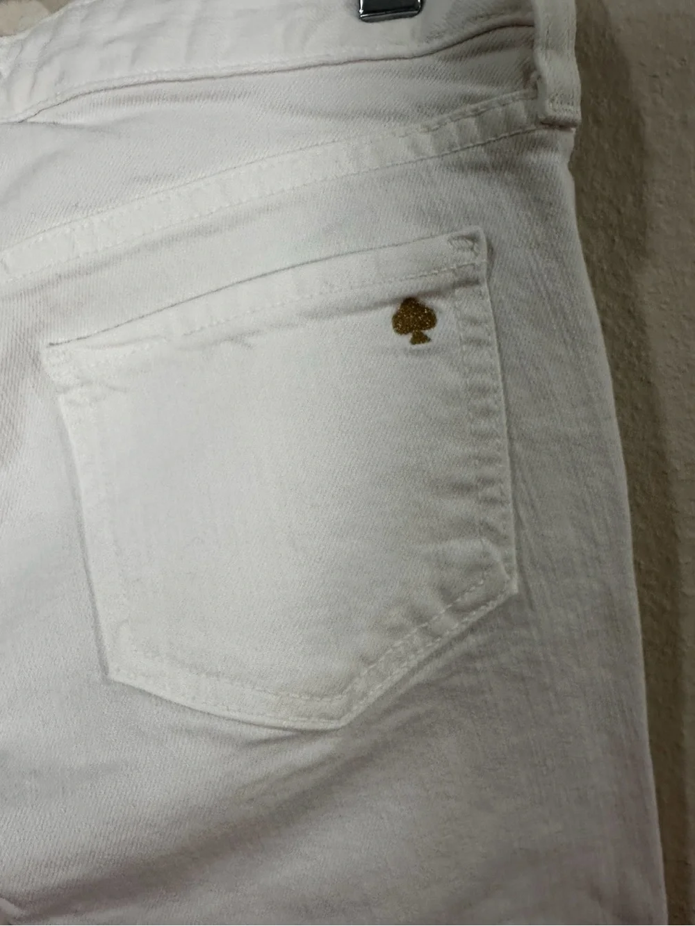 kate spade New York play hooky ‎ White Straight-Leg Jeans size 26